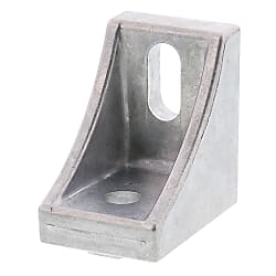 Tabbed Brackets - For 1 Slot - For 8 Series (Slot Width 10mm) Aluminum Frames - Brackets with Slotted Hole on One Side (HBLFSH8-SEC)