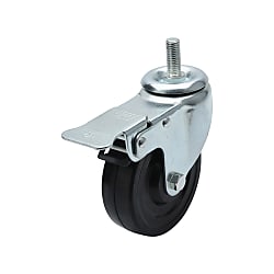 Rubber Casters Swivel With Stopper Screw-in Type (C-CJHNS75-R)