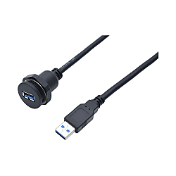 USB 3.0 (2.0 Compatible) Adapters with Cable, Panel Mounting (E-U3H-AMAF-0.5)