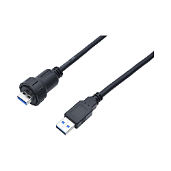 USB 3.0 (2.0 Compatible) Adapters with Cable, IP65 Panel Mounting (E-U3R65-AMAM-3)