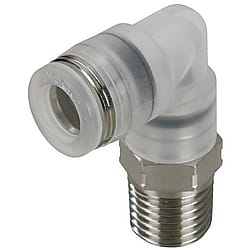 Quick-Connect Fitting for Clean Environment Friendly Piping, Elbow, Thread Section Material SUS304 (PPSCNL8-1)