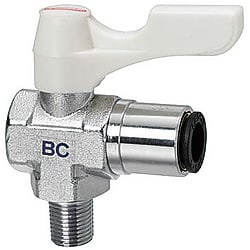Compact Ball Valves/Brass/90 Deg. Elbow/PT Threaded/Tube Connection (BBPCL102-BL)