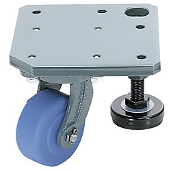 Casters with Integrated Plate and Adjustment Pad/MC Nylon Wheel (CAZL75-R)