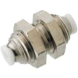 Compact Air Fittings - Tubes, One-Touch Couplings, Speed Controllers - Bulkhead Unions
