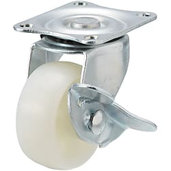 Casters - Light Load - Wheel Material: Polypropylene - Swivel with Stopper (CNROS38-P)