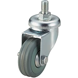 Screw-In Casters - Light Load - Wheel Material: Rubber - Swivel