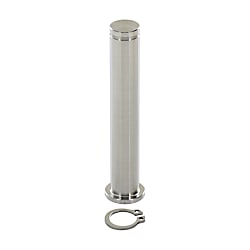 RoHS Compliant Pivot Pin - L Dimension Configurable, Shouldered, Retaining Ring Type [RoHS Compliant]