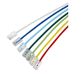 CAT6/CAT5e AWG28 Thin-Diameter LAN of Customer Requested Length and Attached Plug with Break-Resistant Claw