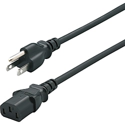 Freely Adjustable Length-3-Core Plug ⇔ IEC60320 Socket (FJCU7A-PSL-8)