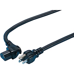 AC Cord, Fixed Length (PSE, UL, CSA), With Both Ends (Product Simultaneously Certified in 3 Countries), Connector Type: L-Shaped (ULJP-CC-ULJPSL-3)