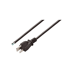 AC Cord, Fixed Length (PSE), Single-Side Cut-Off Plug (3P-5)