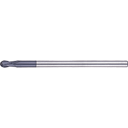 XAC series carbide ball end mill, 2-flute / short, long shank model (XAC-LS-BEM2S3)