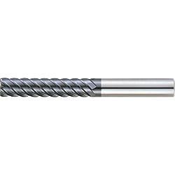 XAC series carbide high-helical end mill for high-hardness steel machining, multi-blade, 45° torsion / long model (XAC-MSXL6)
