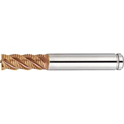 AS Coated Powdered High-Speed Steel Roughing End Mill, 45° Spiral / Short, Center Cut (ASPM-HRFPS12-12)