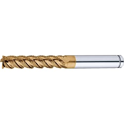 AS Coated Powdered High-Speed Steel Roughing End Mill, 45° Spiral, Long, Center Cut (ASPM-HRFPL30)
