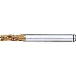 AS Coated Powdered High-Speed Steel Roughing End Mill, Short, Long Shank, Center Cut (ASPM-RFPLS28)