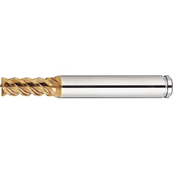 AS Coated Powdered High-Speed Steel Square End Mill, 4-Flute, 50° Spiral, Short (ASPM-HEM4S25)