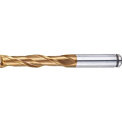 AS Coated Powdered High-Speed Steel Square End Mill, 2-Flute, Long (ASPM-EM2L14)