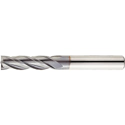 TiCN Coated Powdered High-Speed Steel Square End Mill, 4-Flute, Regular (VPM-EM4R13)