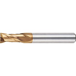 AS Coated High-Speed Steel Square End Mill, 2-Flute, Short (AS-EM2S11)