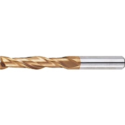 AS Coated High-Speed Steel Square End Mill, 2-Flute / Long (AS-EM2L20)