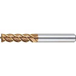 AS Coated High-Speed Steel Square End Mill, 4-Flute / Regular (AS-EM4R20)