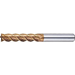 AS Coated High-Speed Steel Square End Mill, 4-Flute / Long (AS-EM4L21)