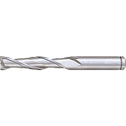 Powdered High-Speed Steel Square End Mill, 2-Flute, Long / Non-Coated Model (PM-EM2L10)