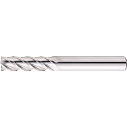 High-Speed Steel Square End Mill, 4-Flute, Regular / Non-Coated Model