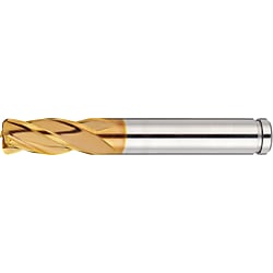 AS Coated Powdered High-Speed Steel Radius End Mill, 4-Flute / Short (ASPM-CR-EM4S25-R5)