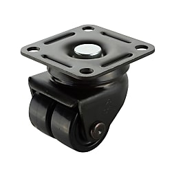 Dual-Wheeled Free Swivel Caster Without Stopper, K-455 (K-455-50)