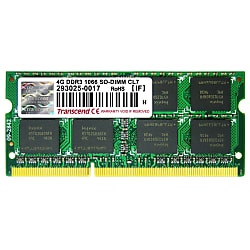 DDR3 204PIN SO-DIMM ไม่ใช่ ECC (หน่วย มาตรฐาน 1.5 V) (TS1GSK64V6H)