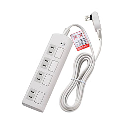 4-Outlet Surge-Protected Power Strip With Flat Switches (WBS-LS403F-W)