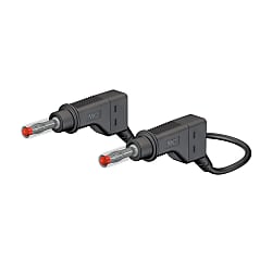 Staubli XZG425 ø4 mm Stackable MULTILAM Plug With Retractable Sleeve, Test Lead (66.9407-20021)