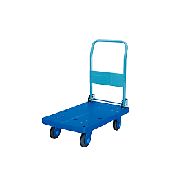 Silent resin platform truck with foldable handle 