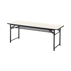 โต๊ะประชุม แบบพับได้, มีชั้นด้านล่าง, ขอบหุ้ม PVC แข็ง