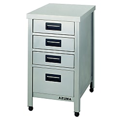 Stainless Steel Storage Cabinet Vertical Drawer-Attached Depth 600 mm Type 