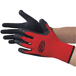 Natural Rubber Gloves Without Back, Tough Red (1470-SS)