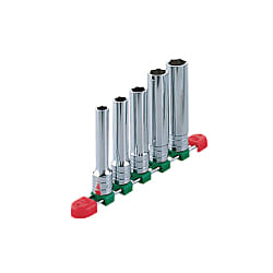 Deep socket set (hex type / 12.7 mm Insertion Angle / with holder) 