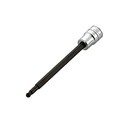 Long Ball Point Hex Bit Socket (9.5 mm Insertion Angle, Inch Size) (BT3-9/64BPL)
