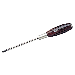 Wooden handle screwdriver (through, with magnet) (D12M2-7)