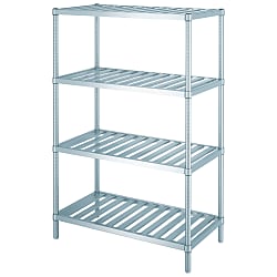 Stainless steel rack (slatted shelf type) 4 tiers RSN4 type SUS304 