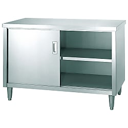 Cabinet workbench with adjustment E type (Single-sided stainless steel door)
