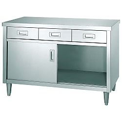 Cabinet workbench with adjustment ED type (Single side/drawer/stainless steel door) (ED-9045)