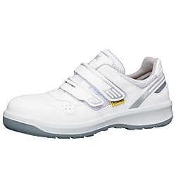 Hook & Loop Fastener Safety Shoes G3695 Antistatic Type (White) 