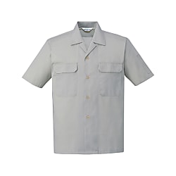 Eco product antistatic short sleeve open shirt (gray, white, blue, navy blue, green) (6056-002-5L)