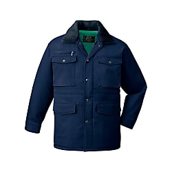 Cold-Condition Coat With Adjustable Collar (Navy and Green / Anti-Static) (7800-039-5L)