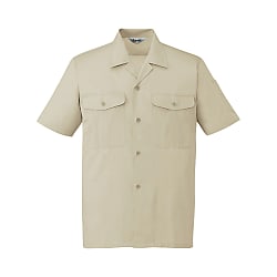 Eco-Friendly Anti-Static Short-Sleeve Open Shirt (for Spring and Summer / White, Blue, Green, Gray / Anti-Static) (44334-005-L)