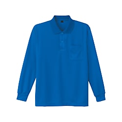 Sweat-Absorbing, Quick-Drying, Long-Sleeve Polo Shirt, Dimple Mesh (for Spring and Summer) (85804-005-5L)