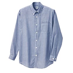 AZ-7824 Long-Sleeve Gingham Check Button Down Shirt (Unisex) (7824-009-5L)